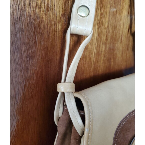 60s/ 70 Leather & Suede Shoulder Handbag Top Flap Purse Artisan Crafted OOAK Vtg - Picture 4 of 16